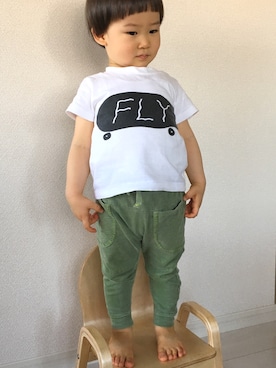 「GWZ（ジーウィズ）のアイテム」を使った、souさん（キッズ・90cm）の春コーディネート