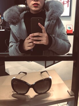 「WOOLRICH（ウールリッチ）のアイテム（ダウンジャケット/コート）」を使った、yanさん（レディース・162cm）の冬コーディネート
