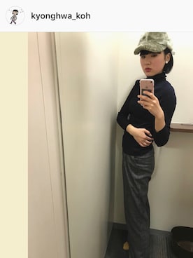 「もこもこキャップ」｜KAOさん（レディース・171cm）の冬コーディネート