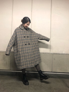 「TICCA（ティッカ）のアイテム（ジャケット/アウター）」を使った、nodokaさん（レディース・159cm）の冬コーディネート