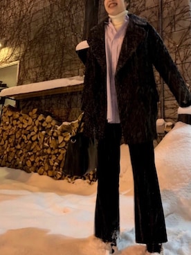 「BEAUTY&YOUTH UNITED ARROWS（ビューティーアンドユースユナイテッドアローズ）のBY∵ フラップメタル2WAYトート3 ◆（トートバッグ）」を使った、nodokaさん（レディース・159cm）の冬コーディネート