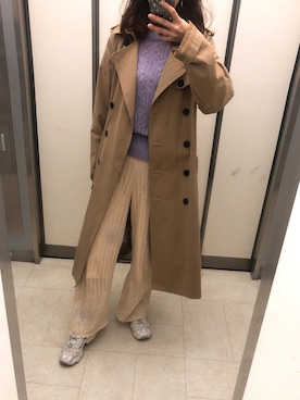 「DHOLIC（ディーホリック）のアイテム（トレンチコート）」を使った、nodokaさん（レディース・159cm）の春コーディネート