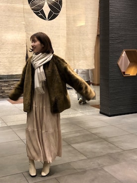 「KIFFE（キッフェ）のアイテム」を使った、nodokaさん（レディース・159cm）の冬コーディネート