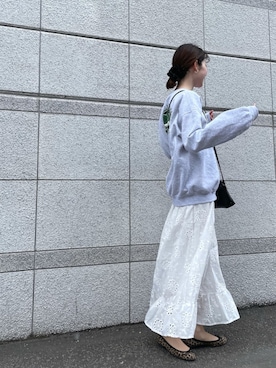 「スエット」｜「アイテム（ワンピース/ドレス）」を使った、nodokaさん（レディース・159cm）の春コーディネート