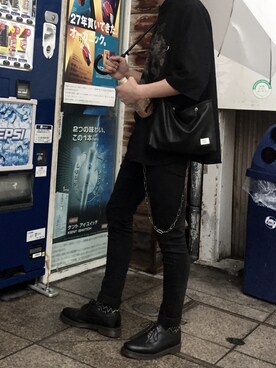 「Dr. Martens（ドクターマーチン）のDR.MARTENS / ドクターマーチン : WINGTIP BROGUE #（ドレスシューズ）」を使った、ニシムラさん（メンズ・173cm）の夏コーディネート