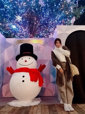 「ローゲージタートルネックセーター」｜Noriko Satoさん（レディース・167cm）の秋コーディネート