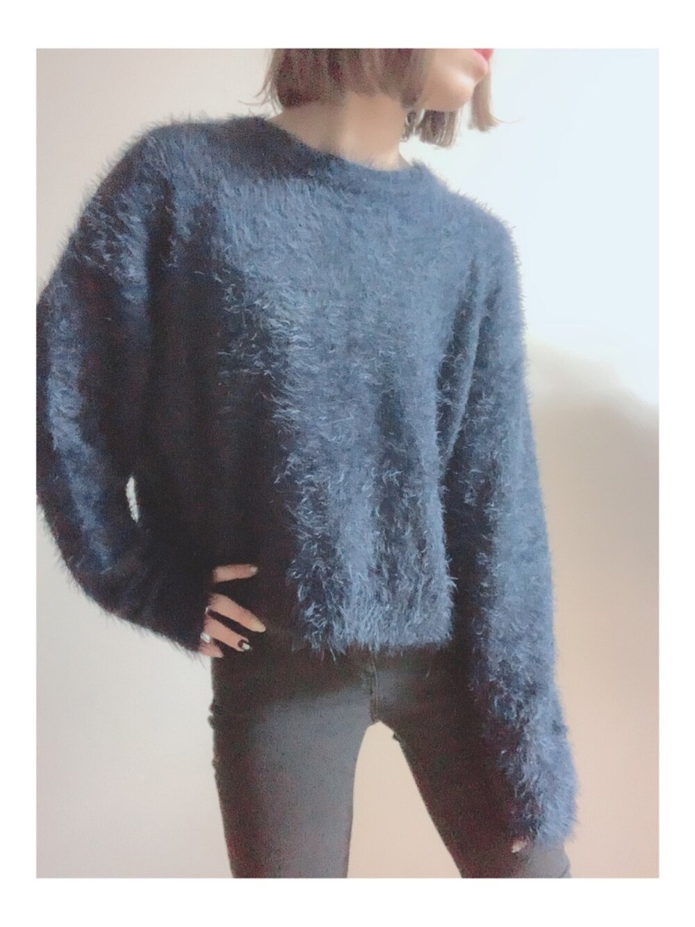 「オトナカジュアル、カジュアル、今日のコーデ、プチプラ、パンツスタイル、おしゃれさんと繋がりたい、シンプル」｜「AZUL by moussyのカツラギカラースキニー（その他パンツ、ブラック系）」を使った、atyuf663さん（レディース・155cm）の冬コーディネートの1枚目の写真