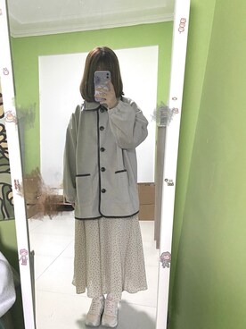 「apres jour（アプレジュール）のアイテム（ダウンジャケット/コート）」を使った、nekoさん（レディース・162cm）の秋コーディネート
