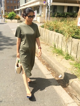 「STUNNING LURE（スタニングルアー）のアイテム（ワンピース）」を使った、ATTSUさん（レディース・163cm）の夏コーディネート