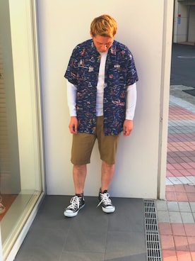 K長袖愛好会さん(メンズ・170cm)の春コーディネート