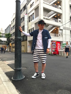 Ｋ長袖愛好会さん（メンズ・170cm）の夏コーディネート