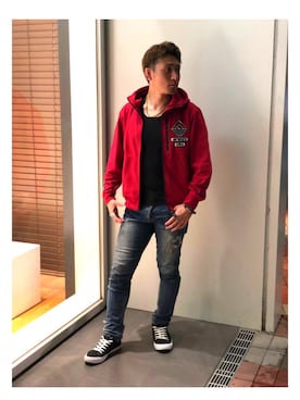 「スボーツミックス」｜Ｋ長袖愛好会さん（メンズ・170cm）の秋コーディネート
