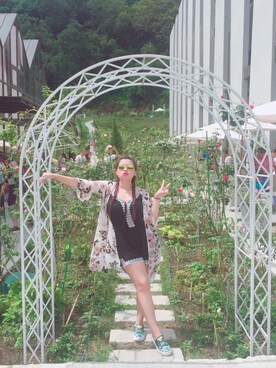 「アイテム（スリッポン、その他）」を使った、Chou Issaさん（レディース・165cm）の秋コーディネート