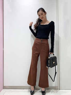 「LIPSERVICE（リップサービス）のアイテム」を使った、suzuさん（レディース・163cm）の秋コーディネート