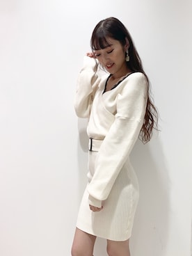 「LIPSERVICE（リップサービス）のアイテム（アクセサリー）」を使った、suzuさん（レディース・163cm）の冬コーディネート