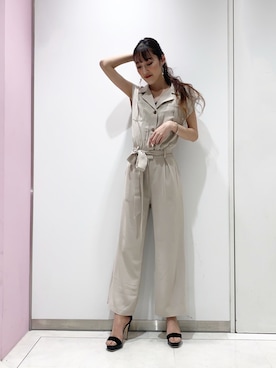 「LIPSERVICE（リップサービス）のアイテム（オールインワン・サロペット）」を使った、suzuさん（レディース・163cm）の春コーディネート