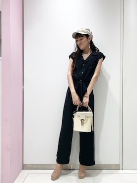 「LIPSERVICE（リップサービス）のアイテム（帽子）」を使った、suzuさん（レディース・163cm）の春コーディネート