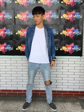 「woodstuck（woodstuck）のアイテム」を使った、盧承佳さん（メンズ・179cm）の春コーディネート