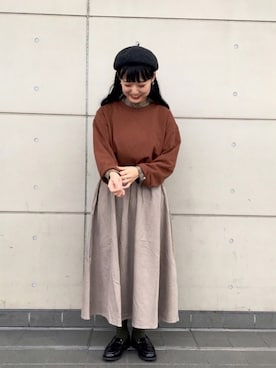 「TSUHARU by Samansa Mos2（ツハルバイサマンサモスモス）のアイテム（帽子）」を使った、コタニさん（レディース・158cm）の秋コーディネート