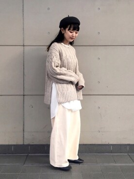 「TSUHARU by Samansa Mos2（ツハルバイサマンサモスモス）のアイテム（帽子）」を使った、コタニさん（レディース・158cm）の秋コーディネート