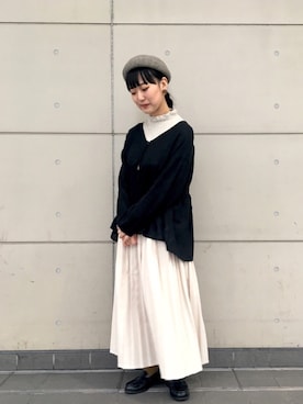 「TSUHARU by Samansa Mos2（ツハルバイサマンサモスモス）のアイテム（帽子）」を使った、コタニさん（レディース・158cm）の秋コーディネート