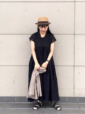 「TSUHARU by Samansa Mos2（ツハルバイサマンサモスモス）のアイテム（ワンピース/ドレス）」を使った、コタニさん（レディース・158cm）の春コーディネート