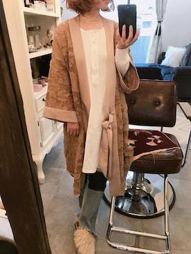 「mame（マメ）のアイテム（その他アウター）」を使った、emi さん（レディース・149cm）の冬コーディネート