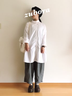 「Right-on（ライトオン）のアイテム（ハンチング/ベレー帽）」を使った、cazcoさん（レディース・157cm）の秋コーディネート