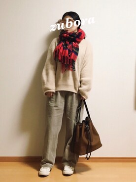 「BRADY（ブレディー）のアイテム」を使った、cazcoさん（レディース・157cm）の冬コーディネート