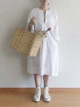 「Encachette（アンキャシェット）のアイテム」を使った、cazcoさん（レディース・157cm）の夏コーディネート