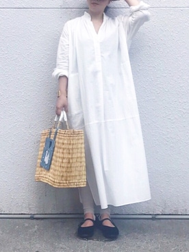 「Encachette（アンキャシェット）のアイテム」を使った、cazcoさん（レディース・157cm）の夏コーディネート