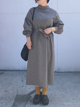 「ASEEDONCLOUD（アシードンクラウド）のアイテム（ワンピース/ドレス）」を使った、cazcoさん（レディース・157cm）の秋コーディネート