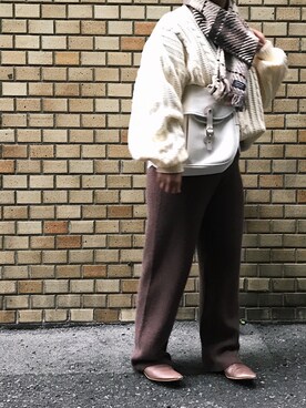 「INCEDE（インシード）のアイテム（パンツ）」を使った、cazcoさん（レディース・157cm）の冬コーディネート