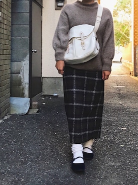 「nicholson and nicholson（ニコルソンアンドニコルソン）のアイテム」を使った、cazcoさん（レディース・157cm）の冬コーディネート