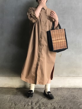 「Yarmo（ヤーモ）のアイテム」を使った、cazcoさん（レディース・157cm）の春コーディネート