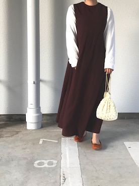 「Steven Alan（スティーブンアラン）のアイテム（ワンピース/ドレス）」を使った、cazcoさん（レディース・157cm）の秋コーディネート