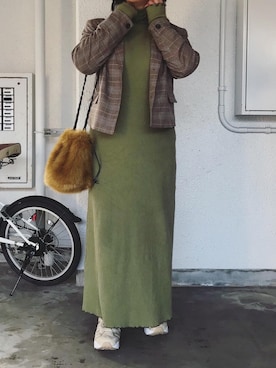 テーラードジャケットを使った ロングワンピース の人気ファッションコーディネート Wear