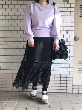 「Y's（ワイズ）のアイテム（バッグ）」を使った、cazcoさん（レディース・157cm）の春コーディネート