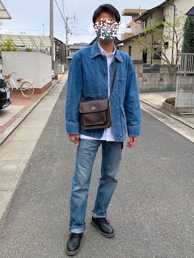 「RAGEBLUE（レイジブルー）のアイテム（その他シューズ）」を使った、オトギさん（メンズ・170cm）の春コーディネート