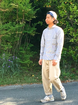 「TATAMIZE（タタミゼ）のアイテム」を使った、みっちーさん（メンズ・170cm）の春コーディネート