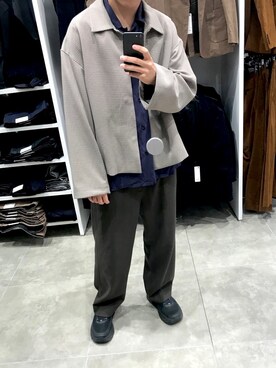 「yoke」｜「アイテム（ブルゾン）」を使った、ぽむさんさん（メンズ・176cm）の秋コーディネート