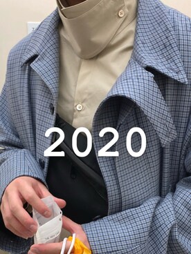 「RYO TAKASHIMA（リョウタカシマ）のアイテム（その他アウター）」を使った、ぽむさんさん（メンズ・176cm）の冬コーディネート