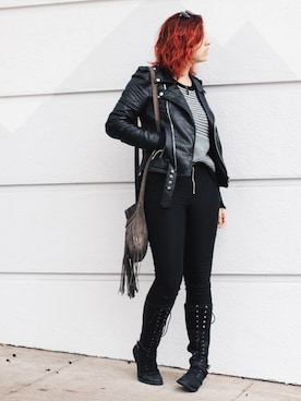 「splendid（スプレンディッド）のアイテム」を使った、Nicoletteさん（レディース・170cm）の冬コーディネート