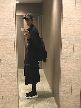 「RICK OWENS」｜「アイテム（その他トップス）」を使った、りゅうせいみマンさん（メンズ・180cm）の秋コーディネート