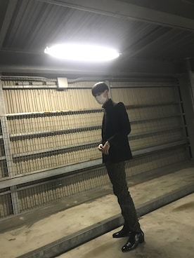 「N.HOOLYWOOD（N.ハリウッド）のアイテム（スーツジャケット）」を使った、りゅうせいみマンさん（メンズ・180cm）の冬コーディネート