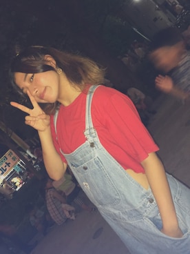 「お祭り」｜「アイテム（オールインワン・サロペット）」を使った、Mypipipiさん（レディース・164cm）の夏コーディネート