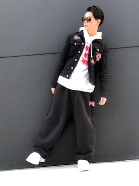 「vetements」｜「アイテム（デニムジャケット）」を使った、Tatsuyaさん（メンズ・176cm）の春コーディネート