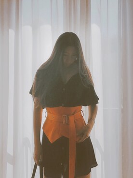 「orange」｜chicbuffetさん（レディース・173cm）の秋コーディネート