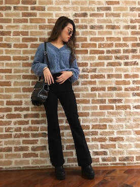 「ENVYM（アンビー）のアイテム（バッグ）」を使った、ENVYM_RIKAさん（レディース・161cm）の秋コーディネート