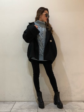 ENVYM_RIKAさん（レディース・161cm）の冬コーディネート